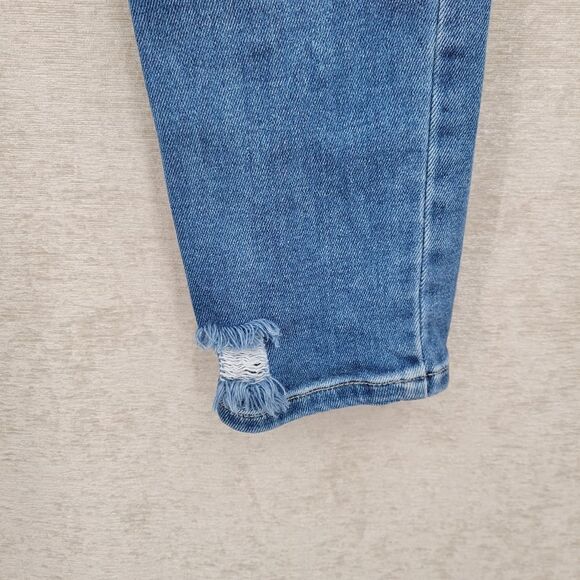 Kancan Style # KC8561M Emmie Mid Rise Skinny Jeans Light Wash Distressed - Picture 6 of 11